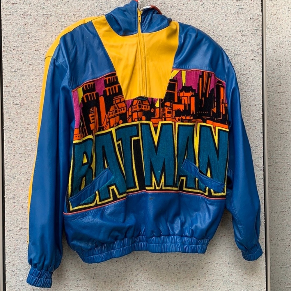 Rare Rubio Design Batman Leather Hoodie Unizex